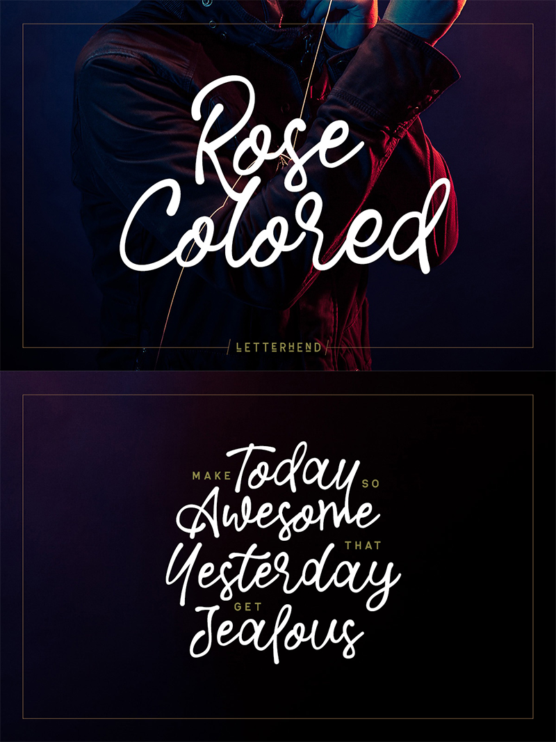 Rose Colored font
